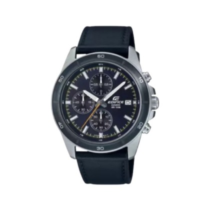 Casio Edifice EFR-526L-2CV Black Leather Band Men Watch